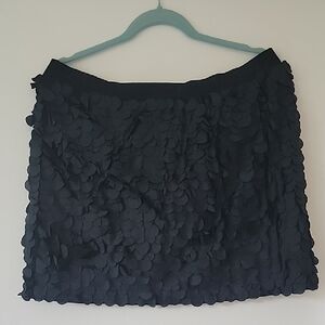 J. Crew Black petal Textured Skirt. Sise L